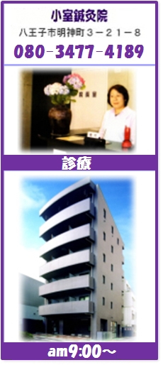 小室鍼灸院
八王子市明神町3-21-8
080-3447-4189