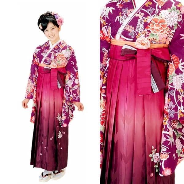 HL紫着物とHL刺繍袴