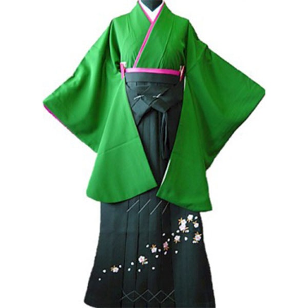 117緑二尺袖刺繍袴セット