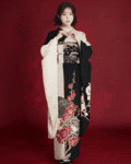 着物レンタル｜成人式振袖｜最新作｜華徒然×吉木千沙都｜白黒